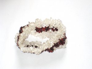 ST136       CZ and Garnet Bracelet