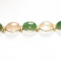 ST149       Green Onyx and Rose Quartz Bracelet in Sterling Silver