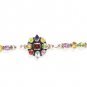 ST214       Cut Stone Mixed Stones Bracelet in Sterling Silver