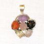 PN386       Mixed Stones Pendant in Sterling Silver