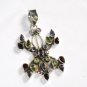 ST213       Cut Stone Mixed Stones Pendant in Sterling Silver