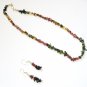 ST311       Mixed Stones Necklace, Bracelet and Earrings Sets in Sterling Silver