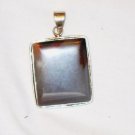 PN113       Moss Agate Pendant in Sterling Silver