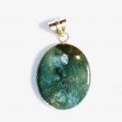 PN165       Moss Agate Pendant in Sterling Silver
