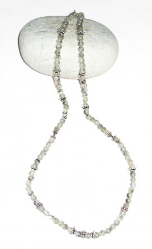 ST501       Rutilated Quartz  Necklace in Sterling Silver