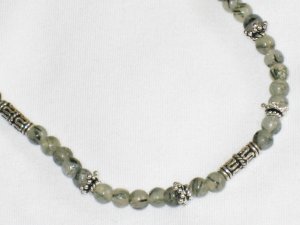 ST659       Rutilated Quartz  Necklace in Sterling Silver