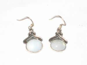 ER031       Opal Earrings in Sterling Silver