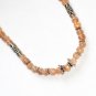 ST084       Pink Agate Necklace in Sterling Silver