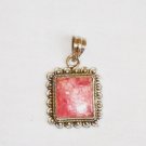 PN086       Pink Agate Pendant in Sterling Silver