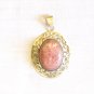 PN418       Pink Agate Pendant in Sterling Silver