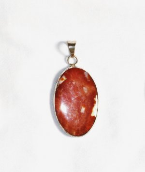 PN151       Pink Opal Pendant in Sterling Silver