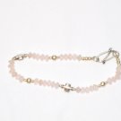 ST179       Rose Quartz Bracelet in Sterling Silver