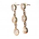 ST393       Rose Quartz  Earrings in Sterling Silver