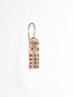 ER027       Ruby Earrings in Sterling Silver
