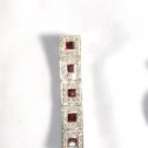 PN204       Ruby and CZ Pendant in Sterling Silver