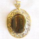 PN442       Tiger Iron Pendant in Sterling Silver