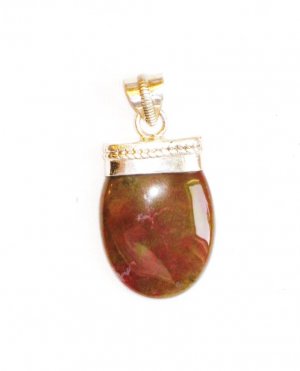 PN079       Jasper Pendant in Sterling Silver