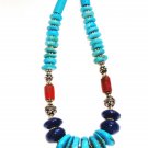 ST371       Tibetan  Necklace in Sterling Silver