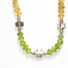 ST002       Peridot Necklace in Sterling Silver