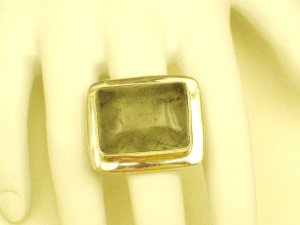 RG001 - Agate Ring in Sterling Silver - Size 8