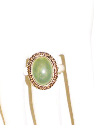 RG023       Chalcedony Ring in Sterling Silver Size 6.5
