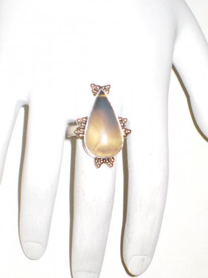 RG042 Chalcedony Ring in Sterling Silver Size 7