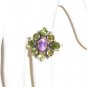 RG008       Peridot and Amethyst Ring in Sterling Silver