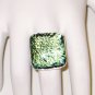 RG004       Dichroic Glass Ring in Sterling Silver, Size 7