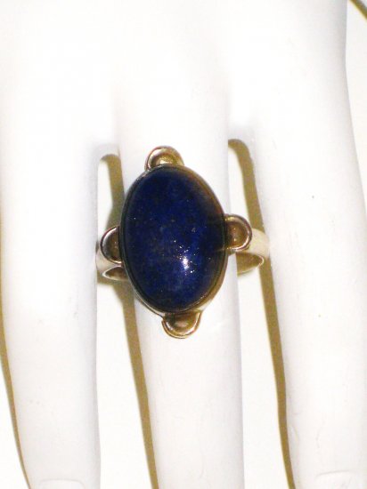 RG019 Lapis Lazuli Ring in Sterling Silver, Size 8