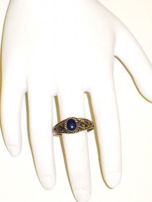 RG039       Lapis Lazuli Ring in Sterling Silver, Size 9