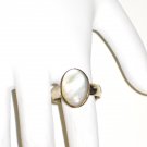 RG038       Mother of Pearl Ring in Sterling Silver, Size 7