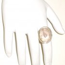 RG041       Rose Quartz Ring in Sterling Silver, Size 8