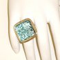 RG057       Dichroic Glass Ring in Sterling Silver