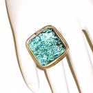 RG057       Dichroic Glass Ring in Sterling Silver