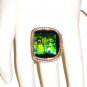 RG058       Dichroic Glass Ring in Sterling Silver
