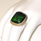 RG058       Dichroic Glass Ring in Sterling Silver