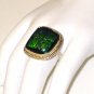 RG058       Dichroic Glass Ring in Sterling Silver