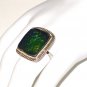 RG060 Dichroic Glass Ring in Sterling Silver, Size 7