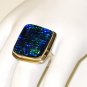 RG061       Dichroic Glass Ring in Sterling Silver