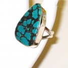 RG101       Turquoise Ring in Sterling Silver, Size 7