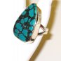 RG101       Turquoise Ring in Sterling Silver, Size 7