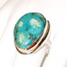 RG103       Turquoise Ring in Sterling Silver, Size 7