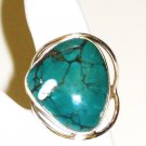 RG110       Turquoise Ring in Sterling Silver, Size 7