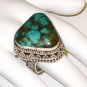 RG113       Turquoise Ring in Sterling Silver, Size 7