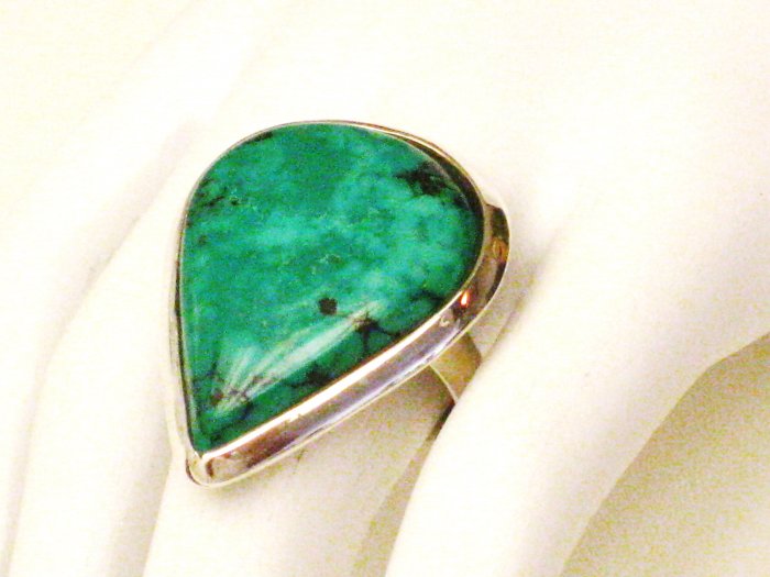 RG119 Turquoise Ring in Sterling Silver, Size 7