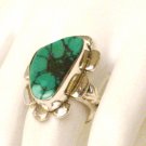 RG128       Turquoise Ring in Sterling Silver, Size 7