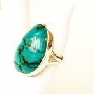 RG134       Turquoise Ring in Sterling Silver, Size 7