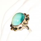 RG085       Turquoise Ring in Sterling Silver, Size 8