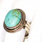 RG087       Turquoise Ring in Sterling Silver, Size 8
