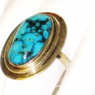 RG088       Turquoise Ring in Sterling Silver, Size 8